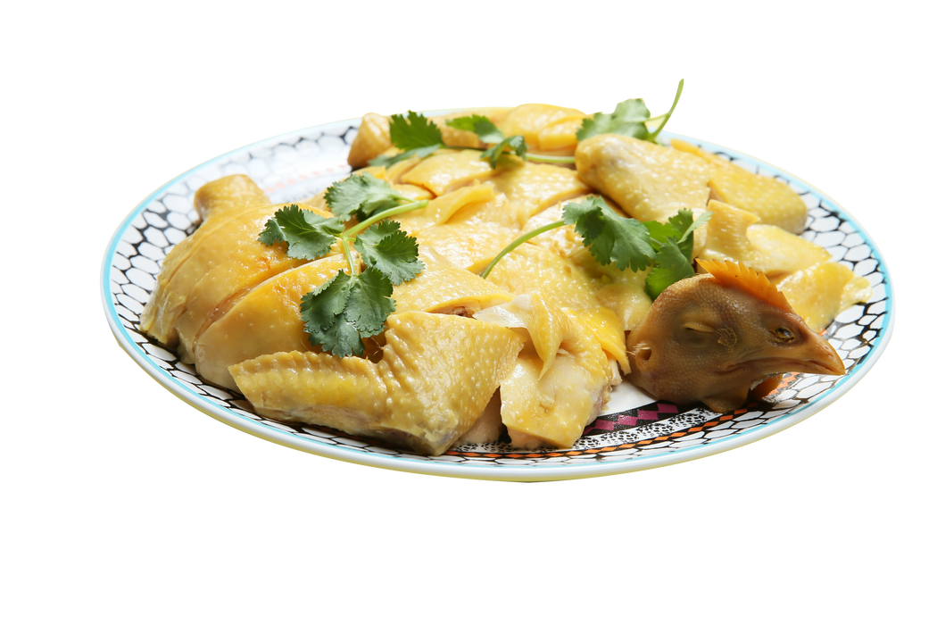 顧家生焗走地鹽焗雞 拼 櫻花蝦珍珠帶子鮑汁飯 (約1.8磅)
